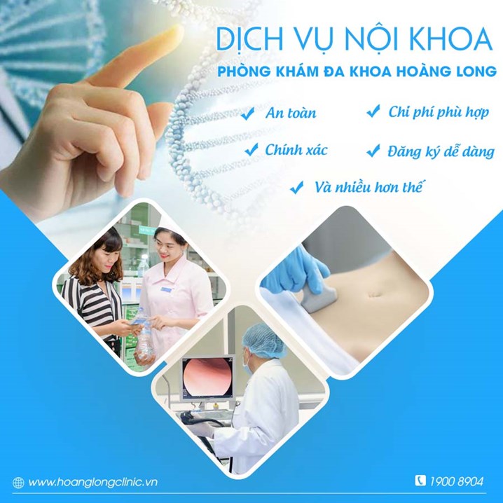 Dịch vụ nội khoa tại phòng khám đa khoa Hoàng Long